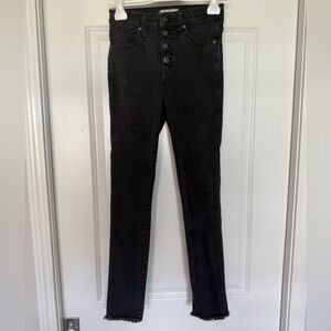 Madewell High Rise Black Skinny Jeans